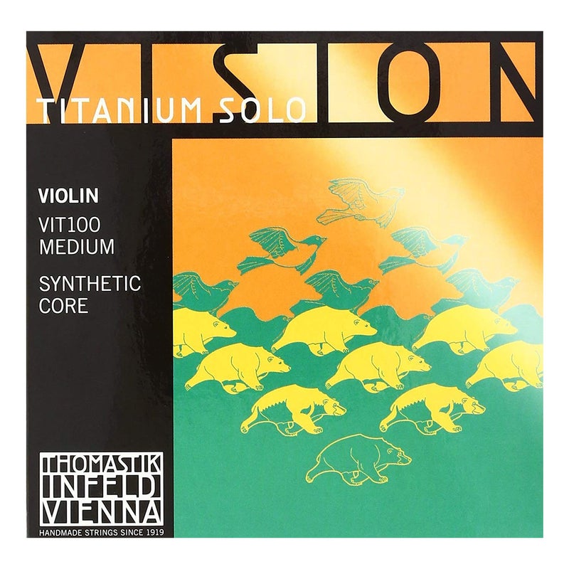 Thomastik-Infeld Thomastik Vision Titanium Solo Violin Strings Set, Titanium 4/4 Size - Image 1